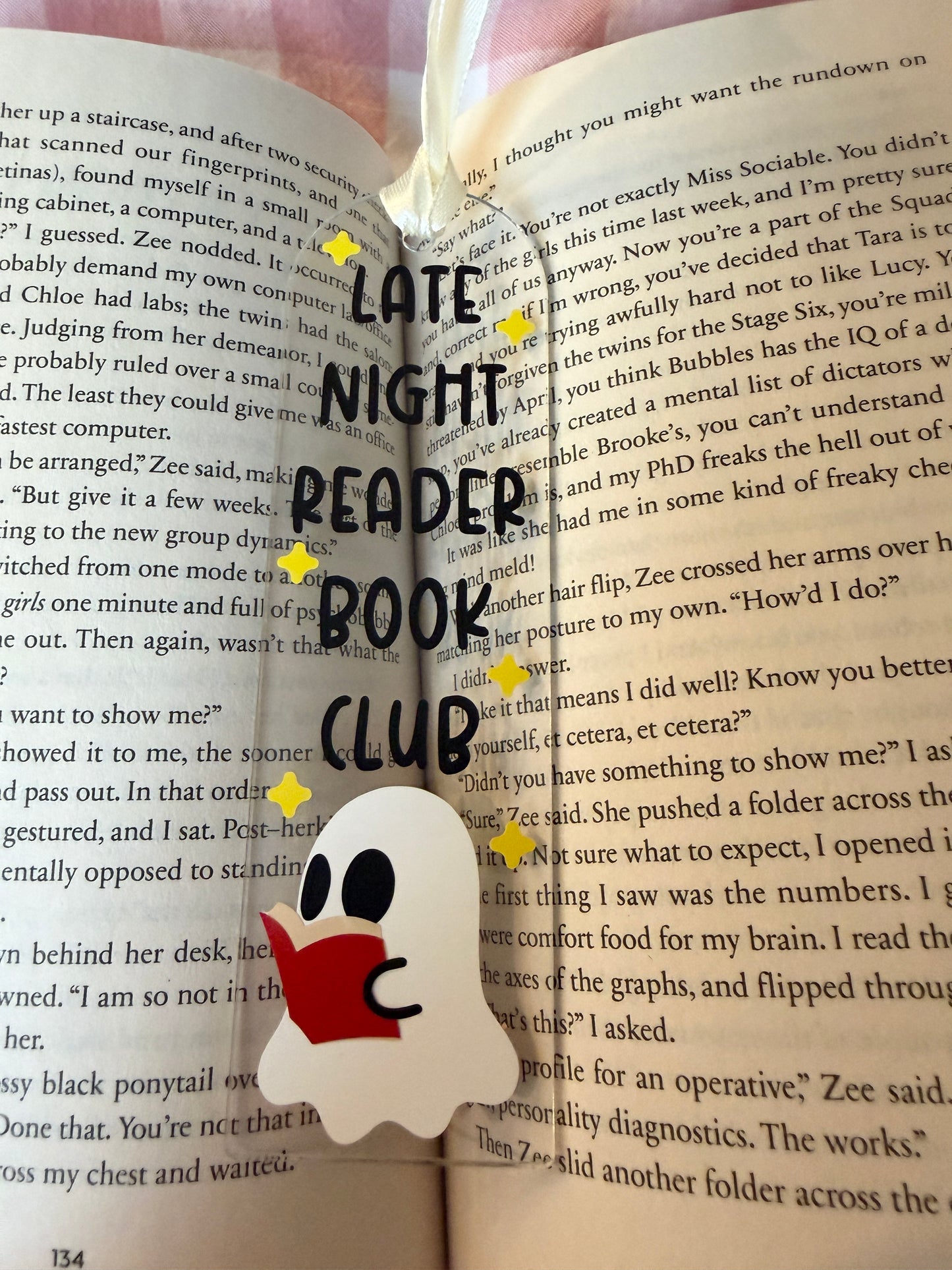 Late Night Reader Book Club Bookmark