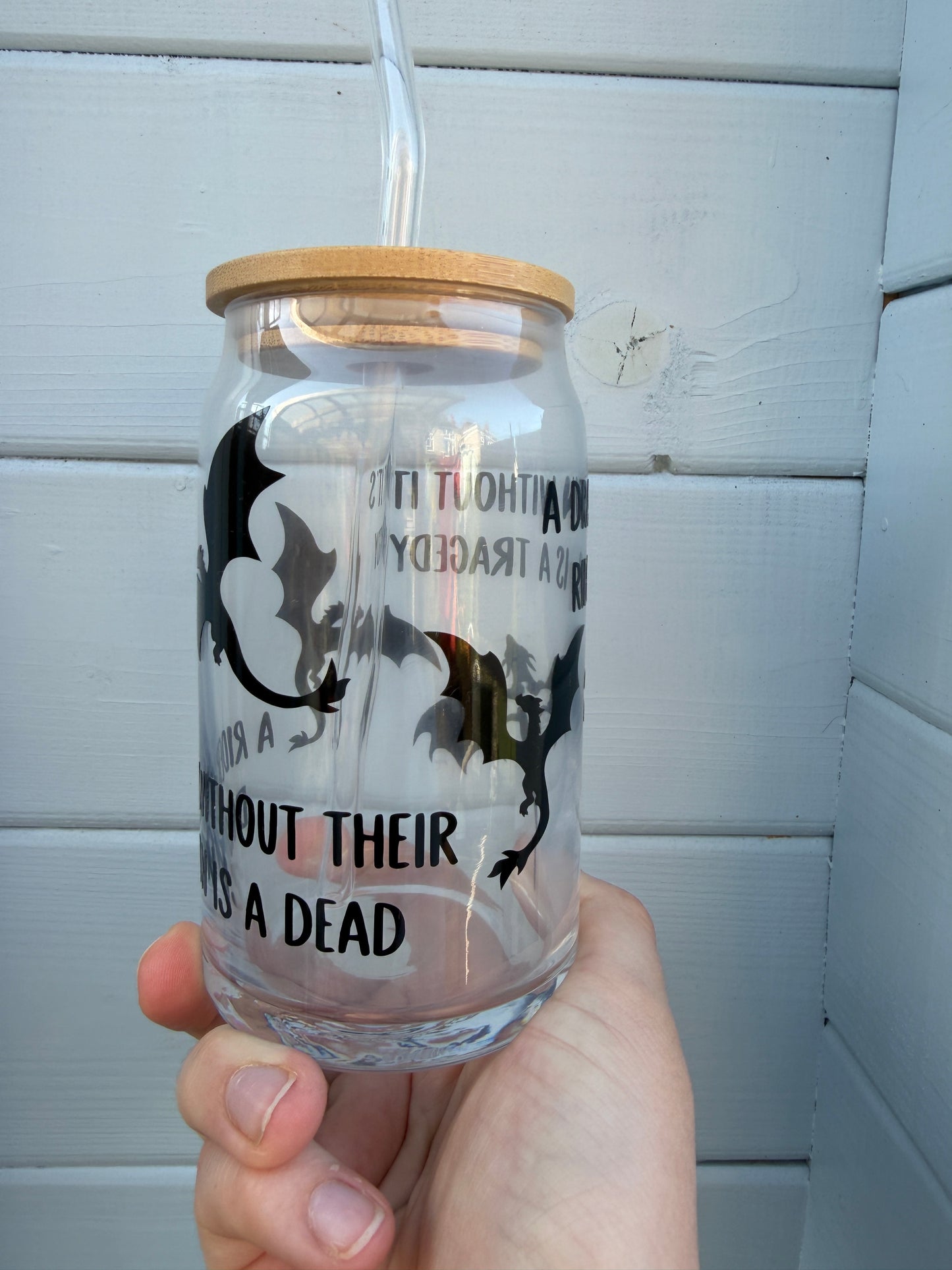 Dragon x Rider (Fourth Wing) Glass Cup