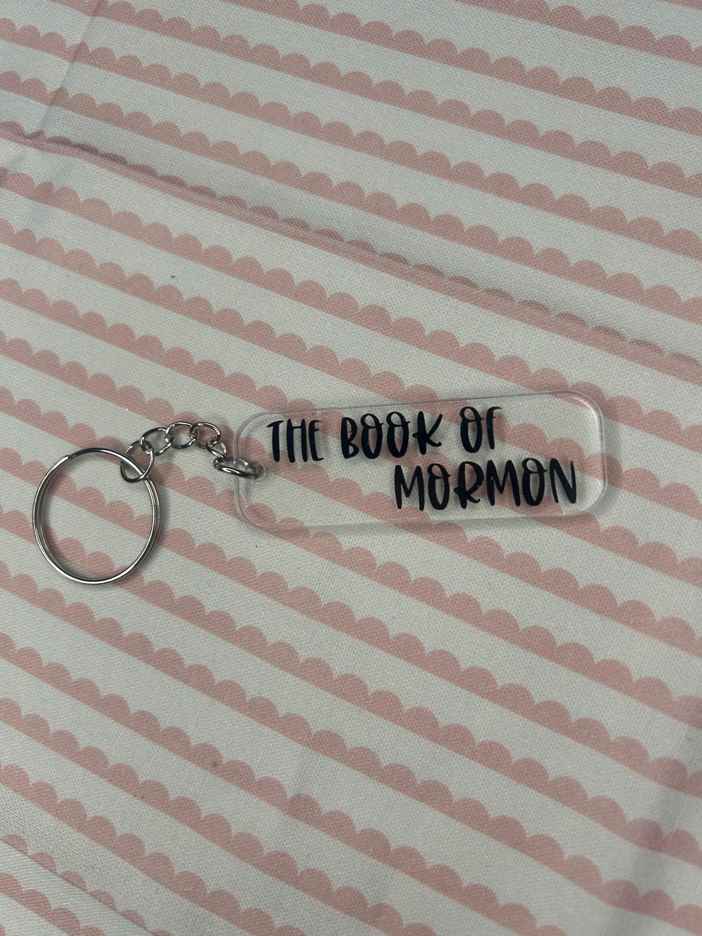 The Book of Mormon keyring fob