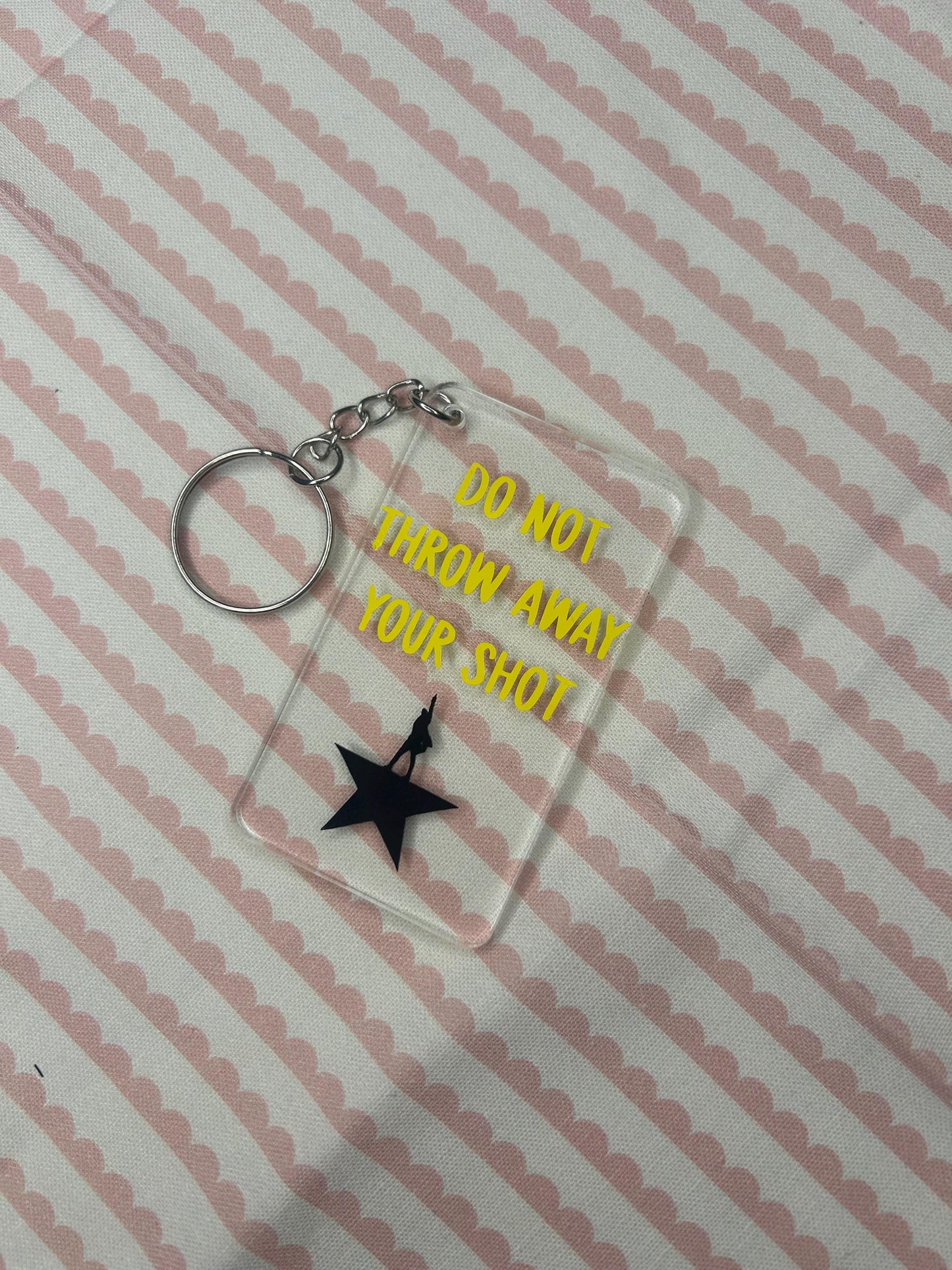 Hamilton Quote Acrylic Keyring