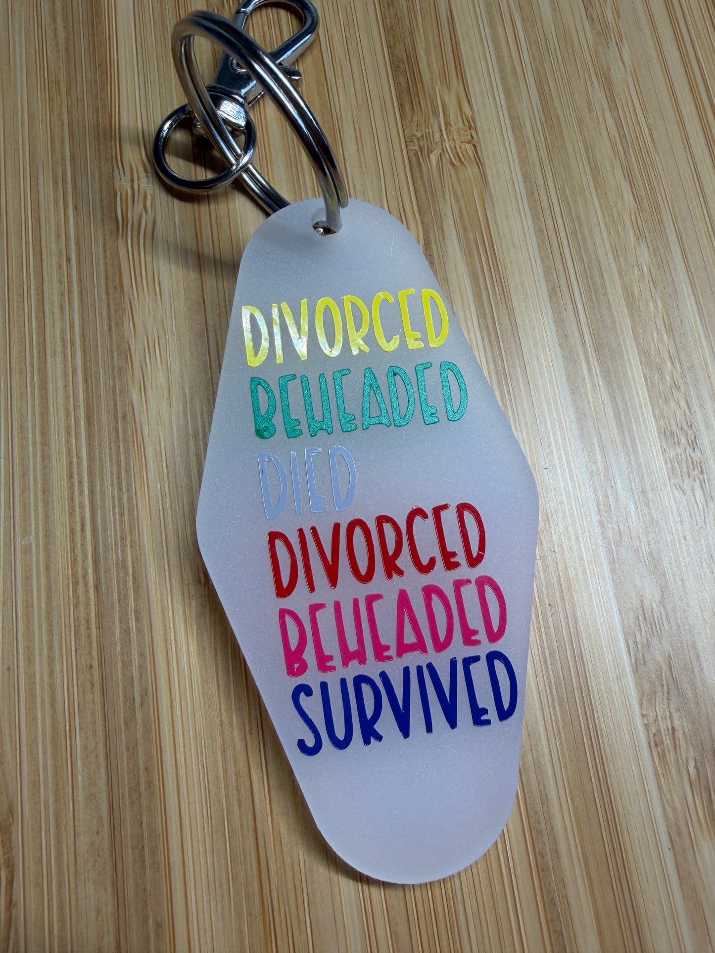 Six the musical motel style keyring
