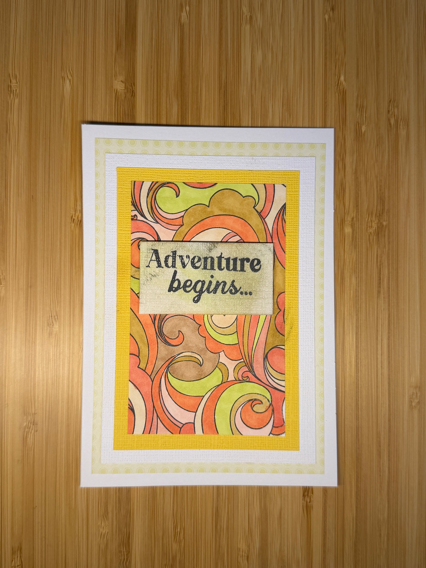 Adventure begins - hand-made card