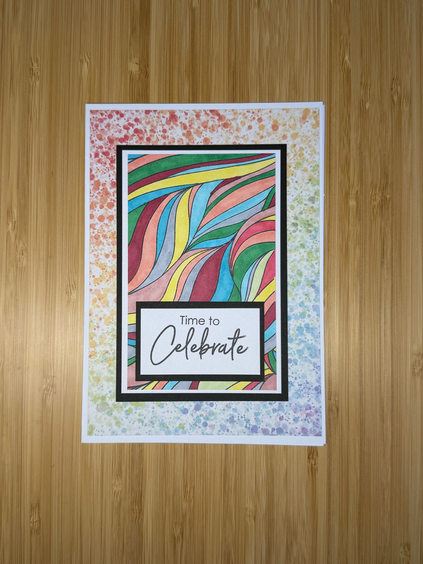 Time to celebrate - hand-made card