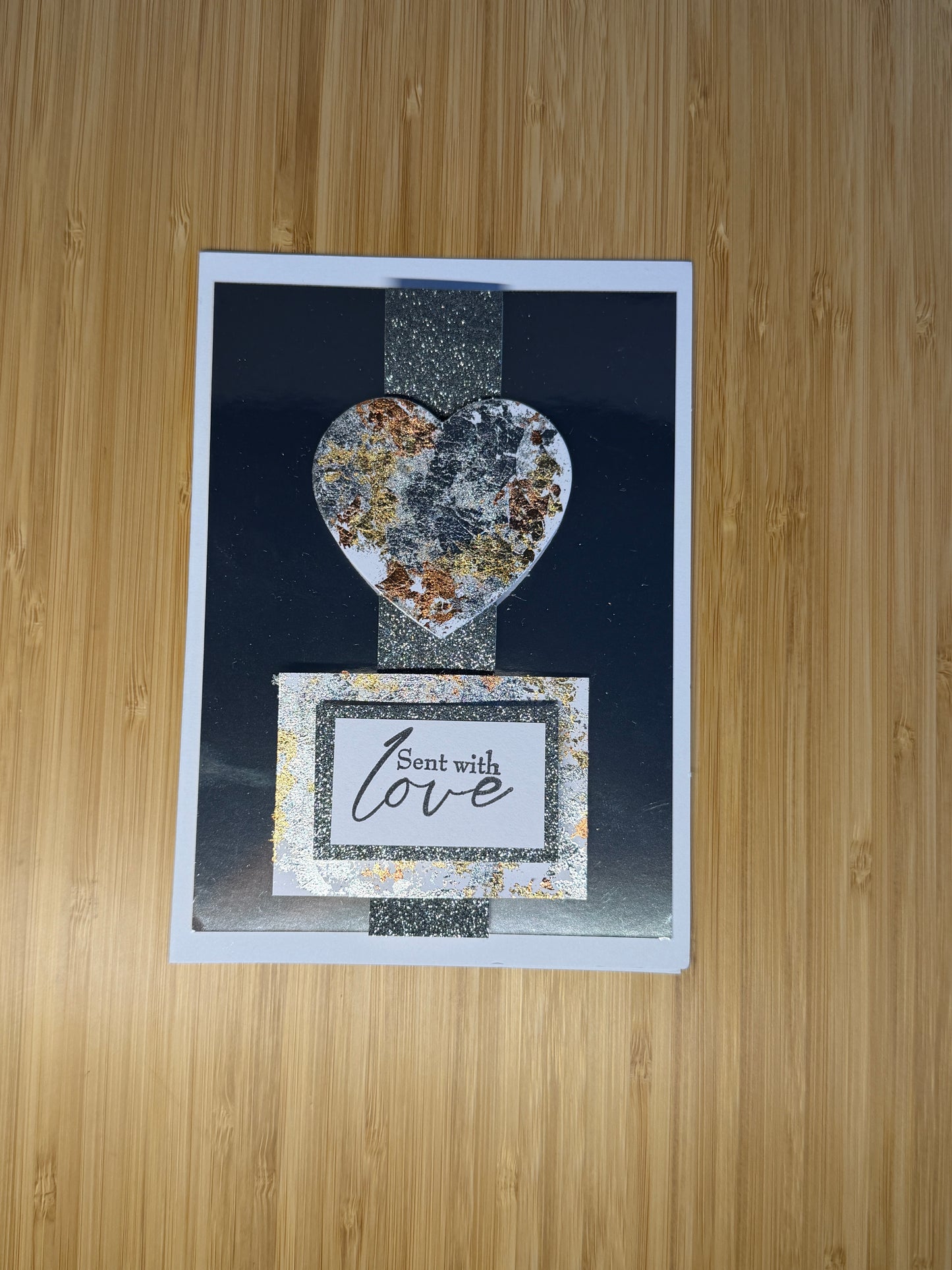 sent with love - hand-made card