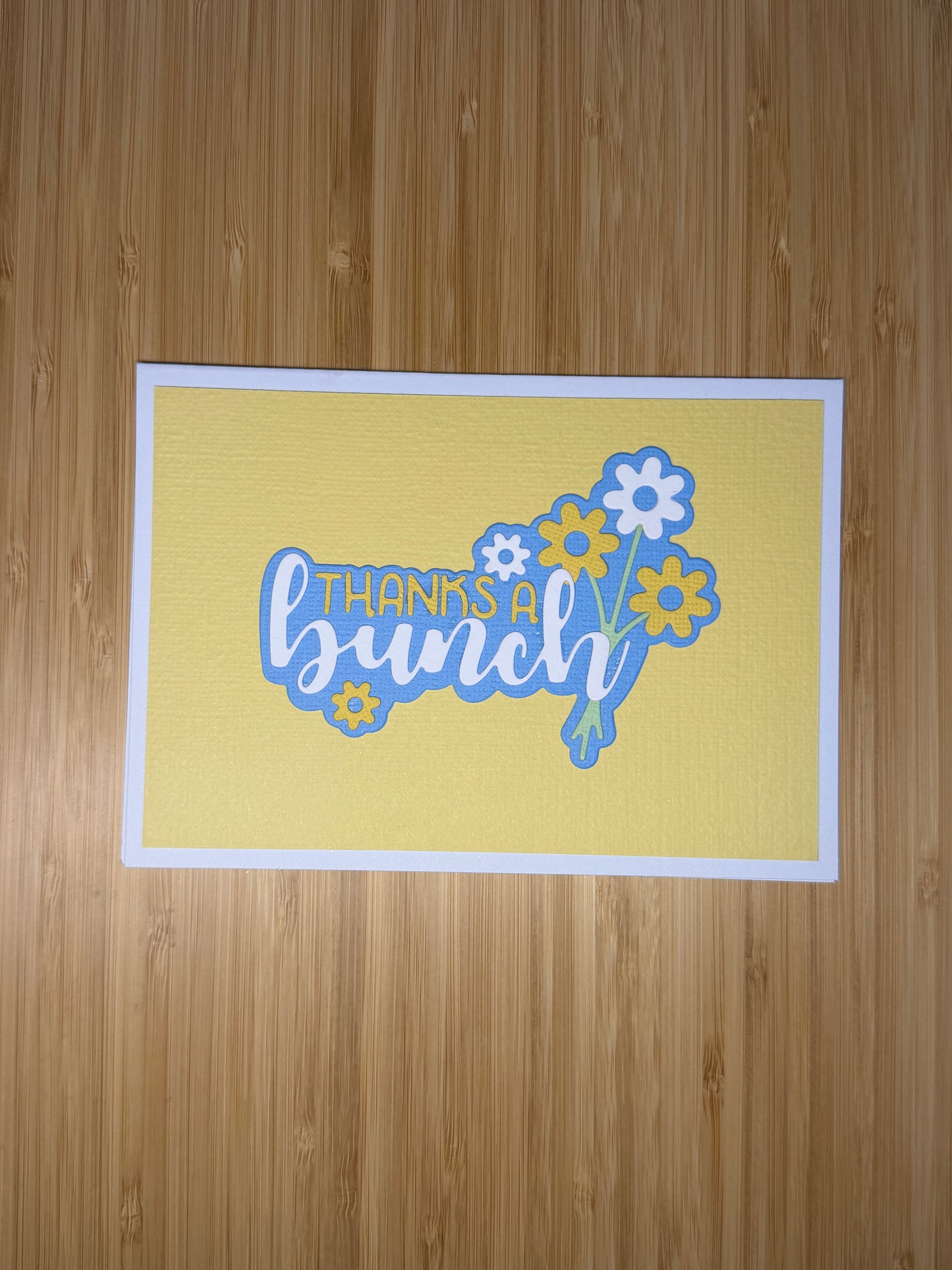 Thanks a bunch yellow - hand-made card