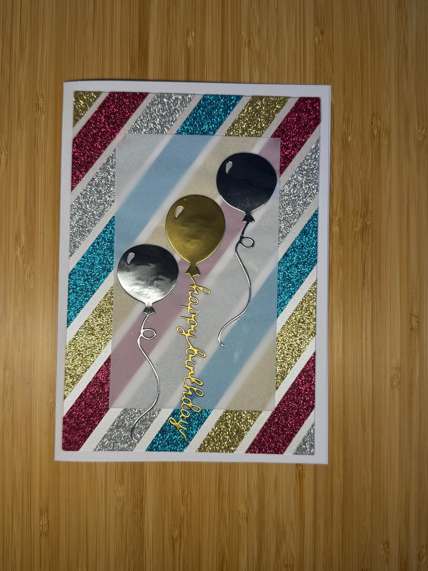 Birthday Balloons - hand-made card