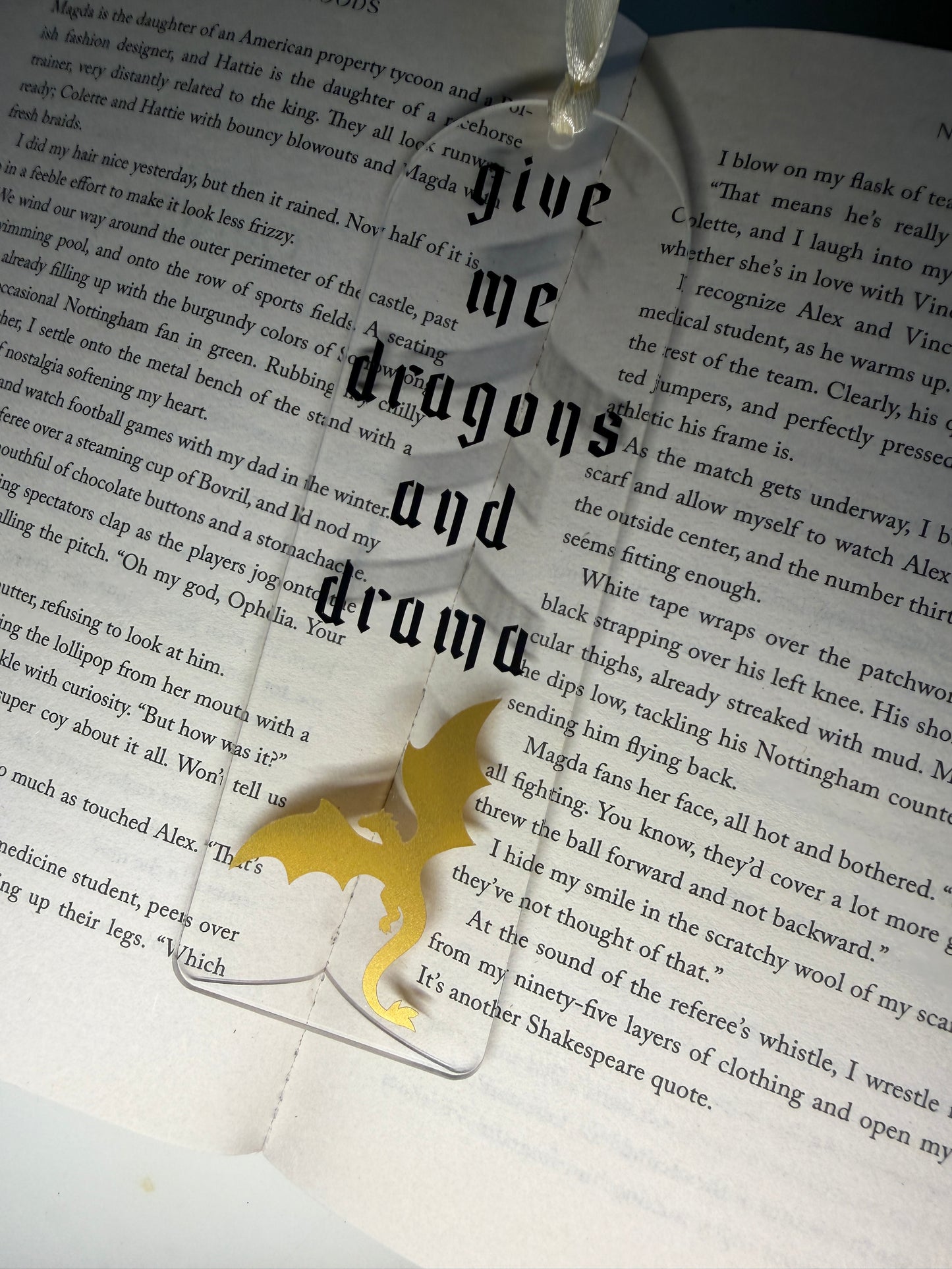 Give me dragons and drama bookmark