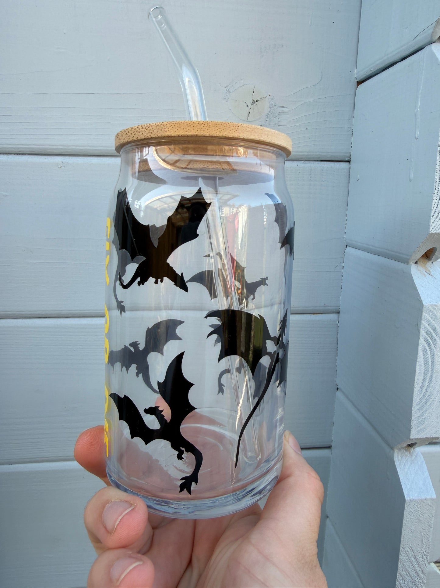 Fly or Die (Fourth Wing) Glass Cup