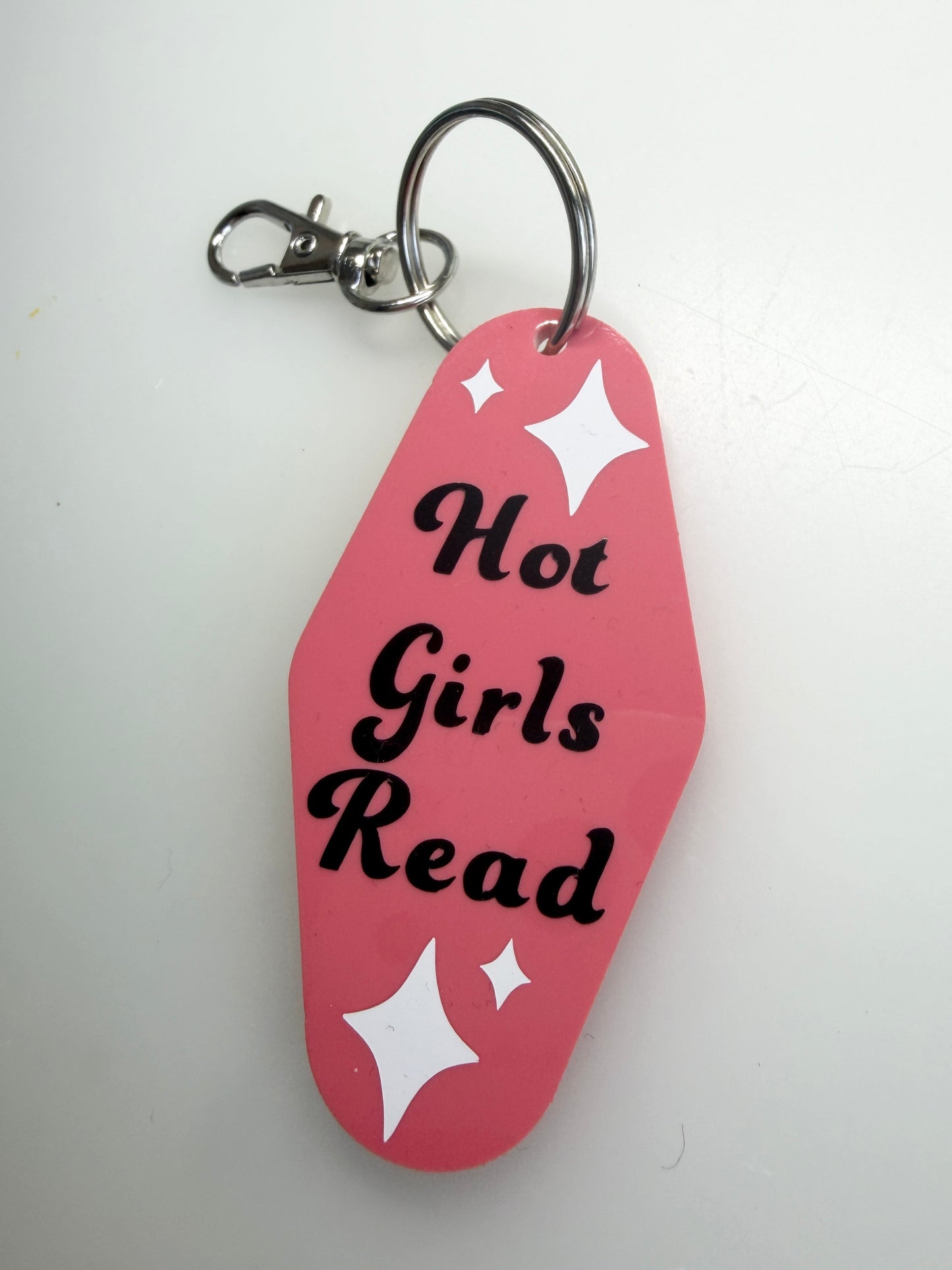 Hot Girls Read Motel Keyring