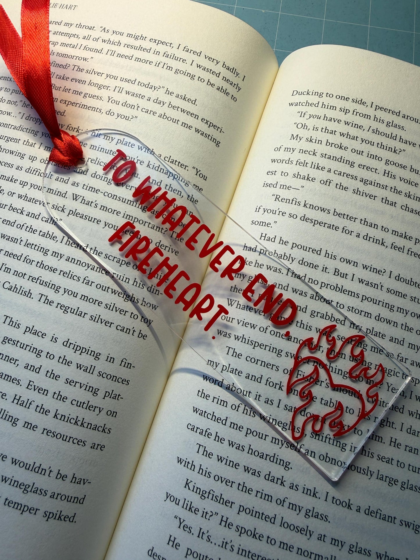 To whatever end, Fireheart (Throne of glass) Bookmark