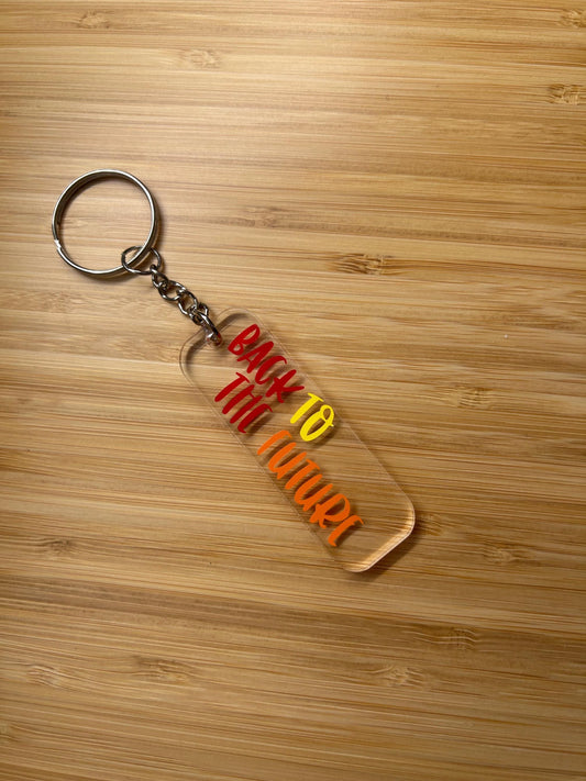 Back to the future keyring fob