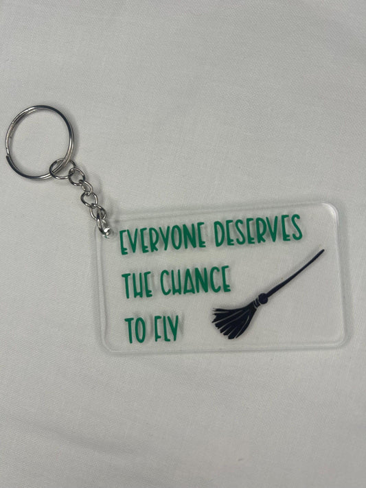 Wicked quote keyring