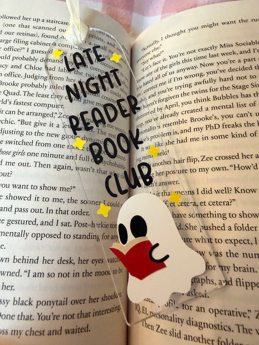 Late Night Reader Book Club Bookmark