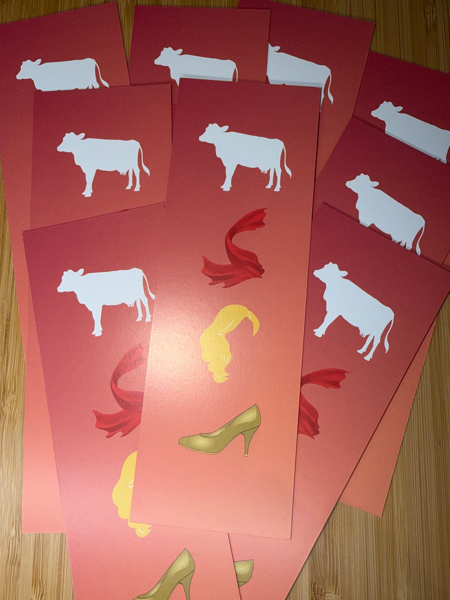 Into the woods card bookmark