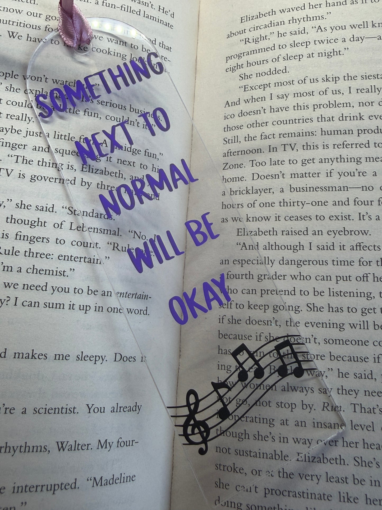 Next to Normal Musical Bookmark