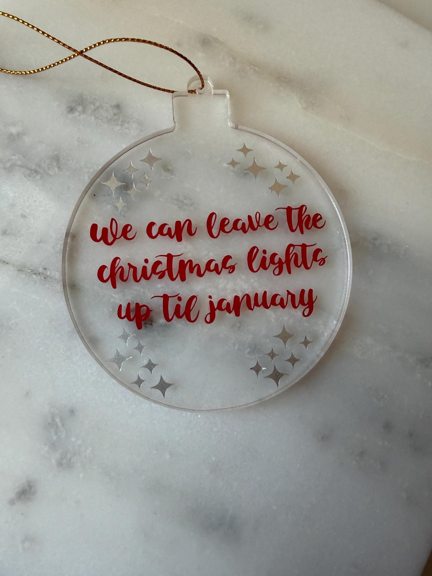 Taylor Swift Christmas Lights Bauble