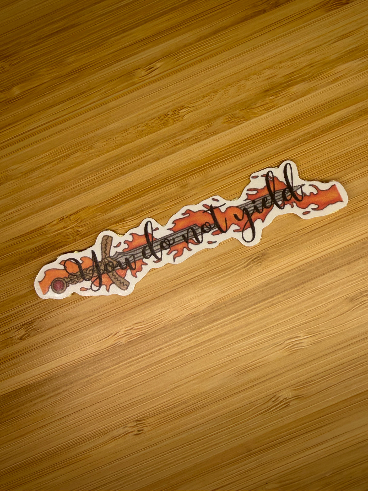 you do not yield sticker