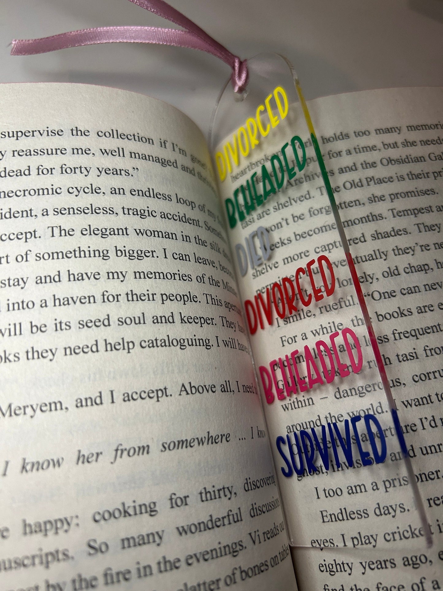 Six the musical bookmark