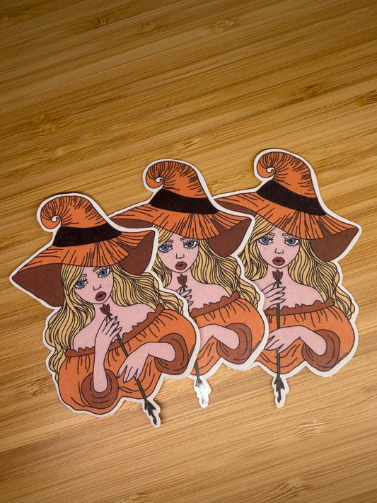 Witch (Orange) Sticker