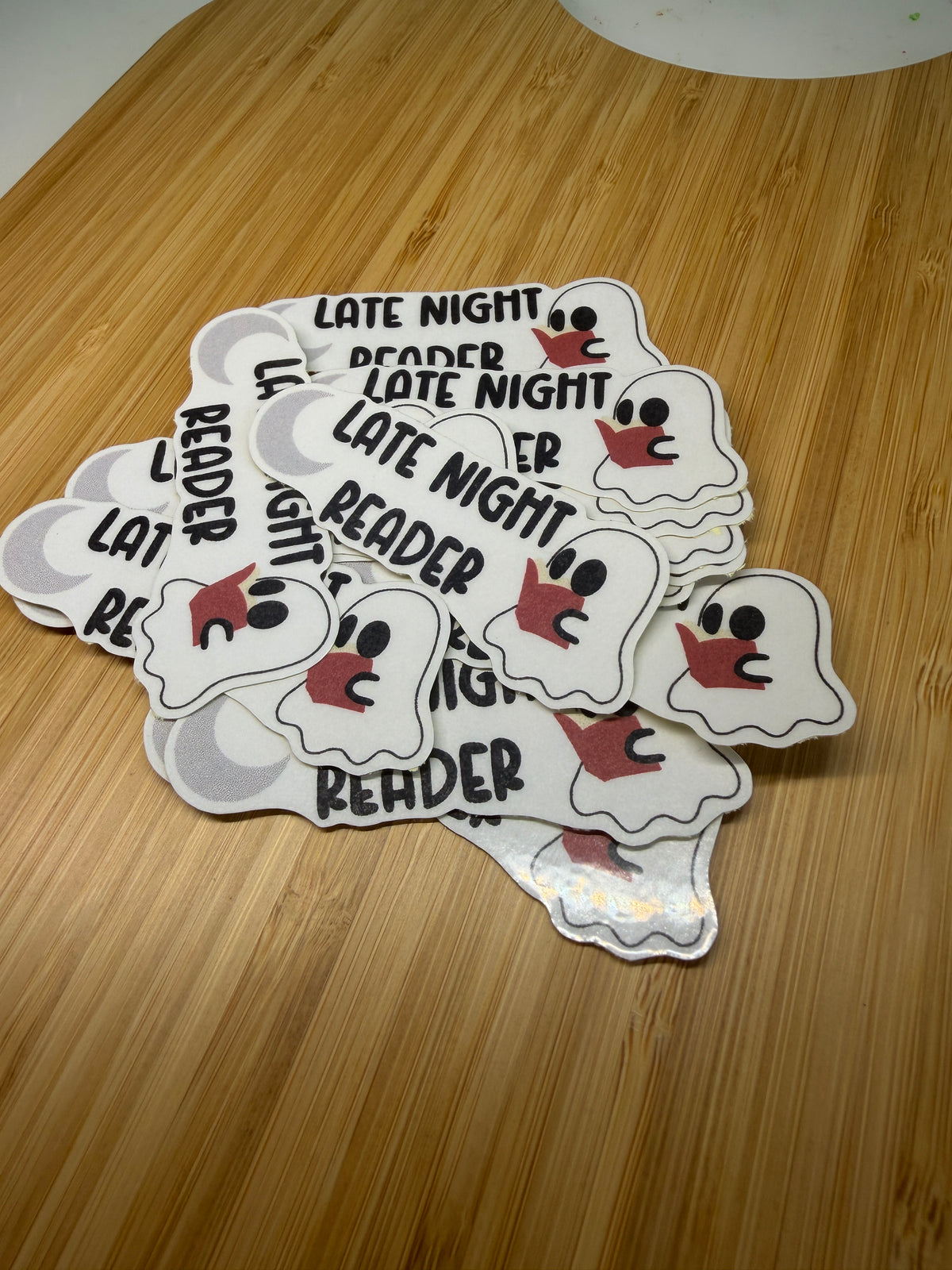 late night reader sticker