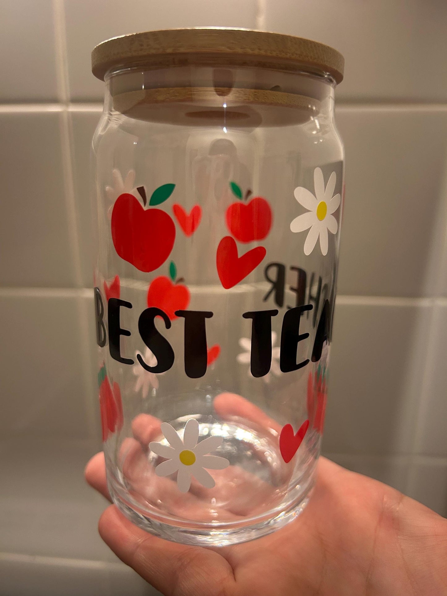 Best Teacher Glass Cup