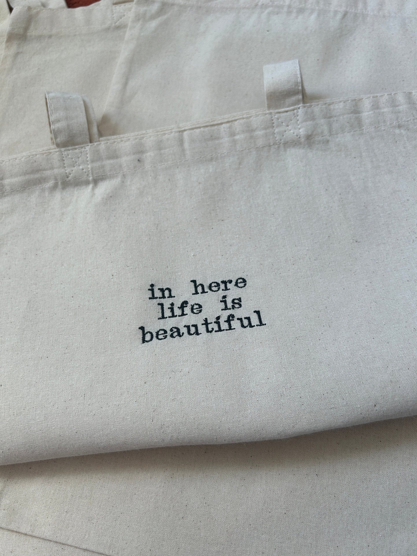 In here life is beautiful (Cabaret) Tote Bag