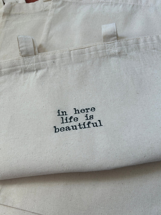 In here life is beautiful (Cabaret) Tote Bag