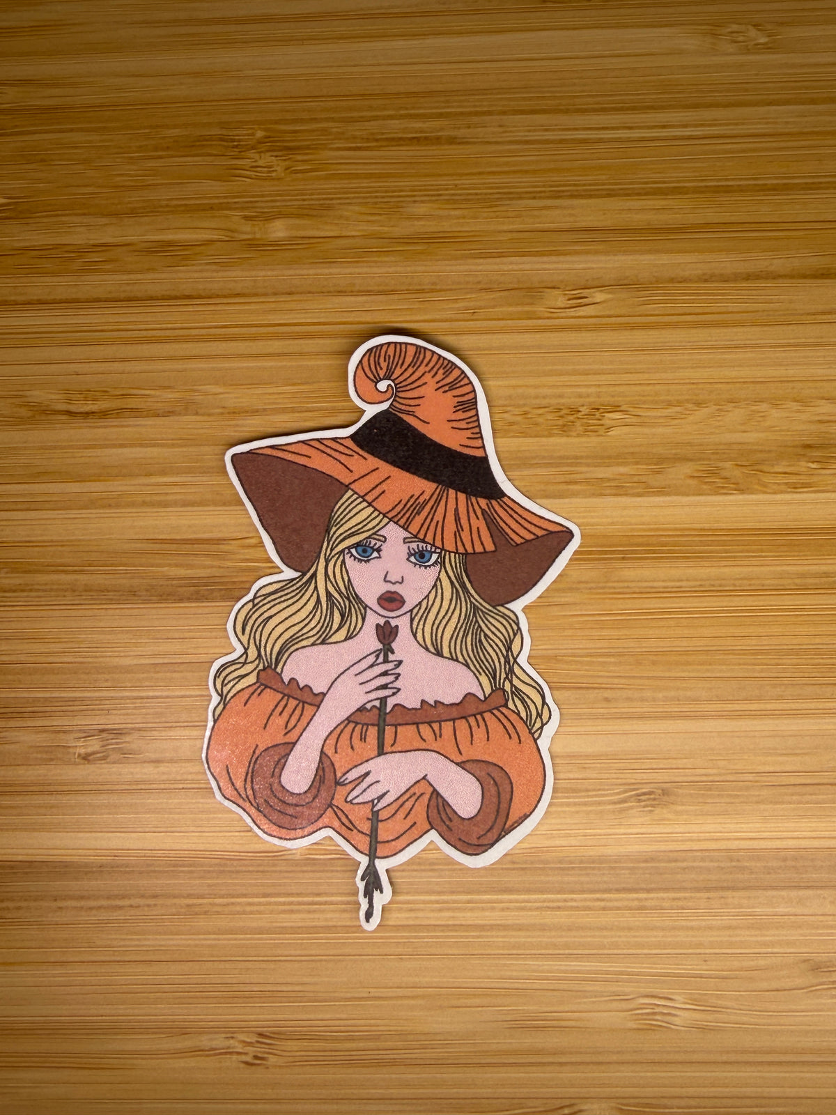 Witch (Orange) Sticker
