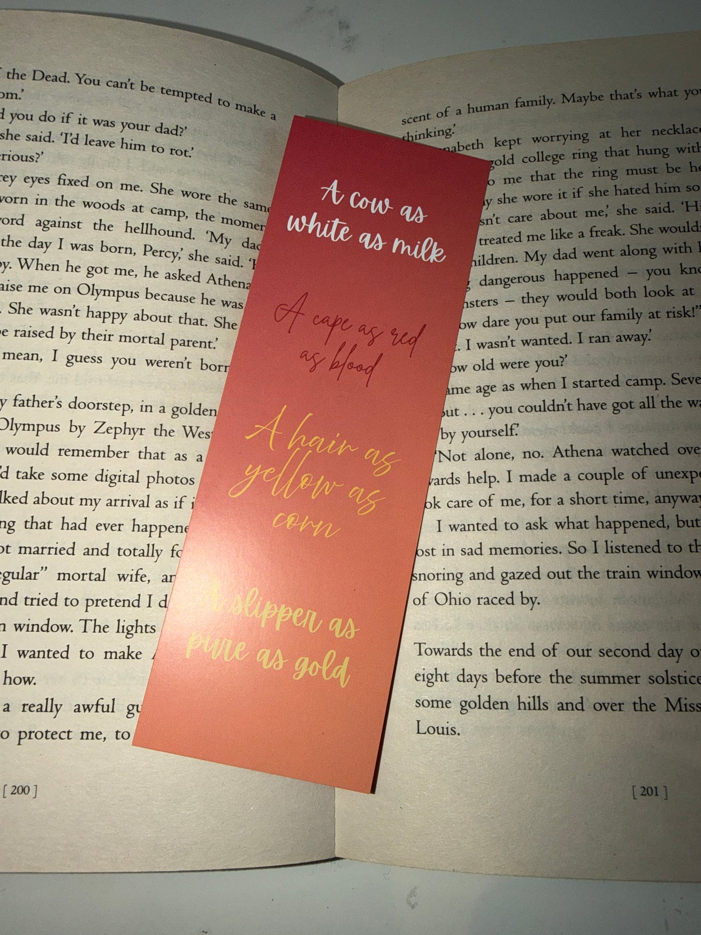 Into the woods card bookmark