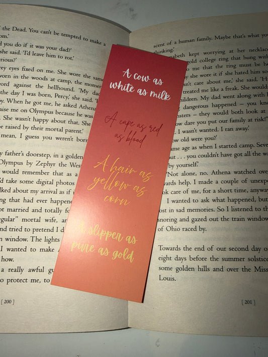 Into the woods card bookmark