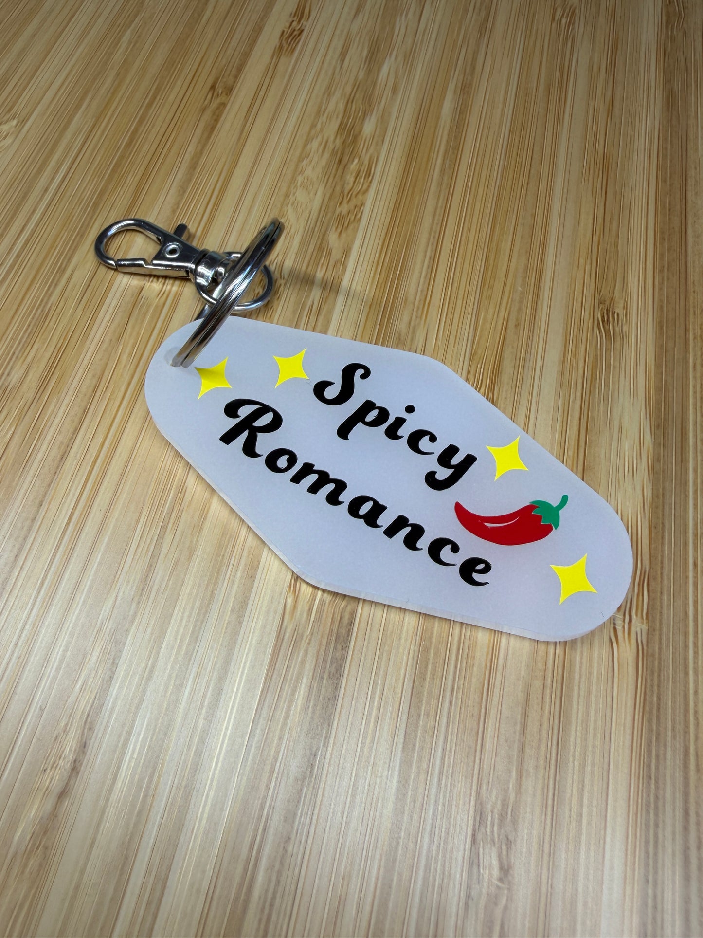 Spicy Romance Bookish Motel Keyring