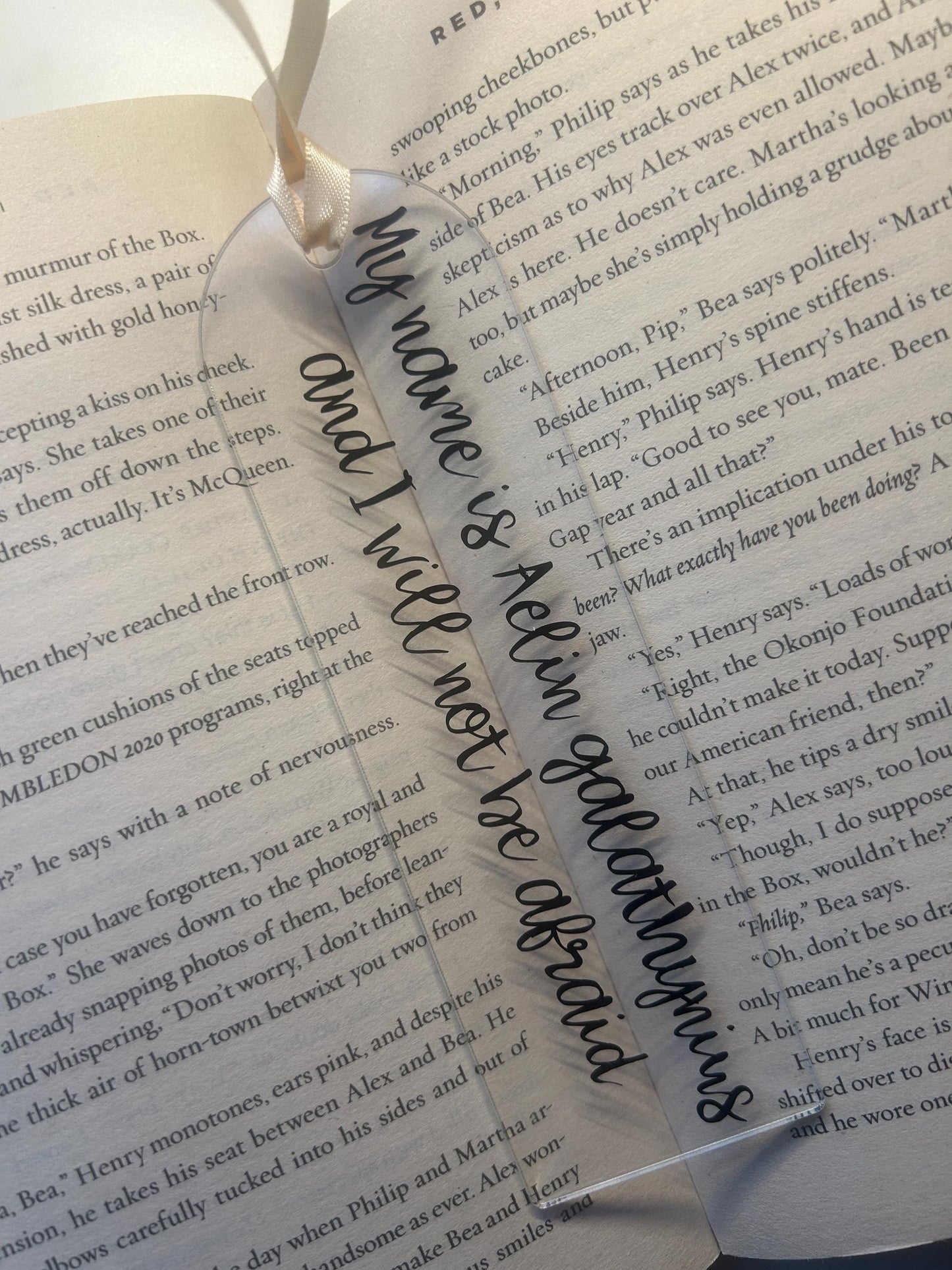 I will not be afraid Throne of glass bookmark (4 styles!)