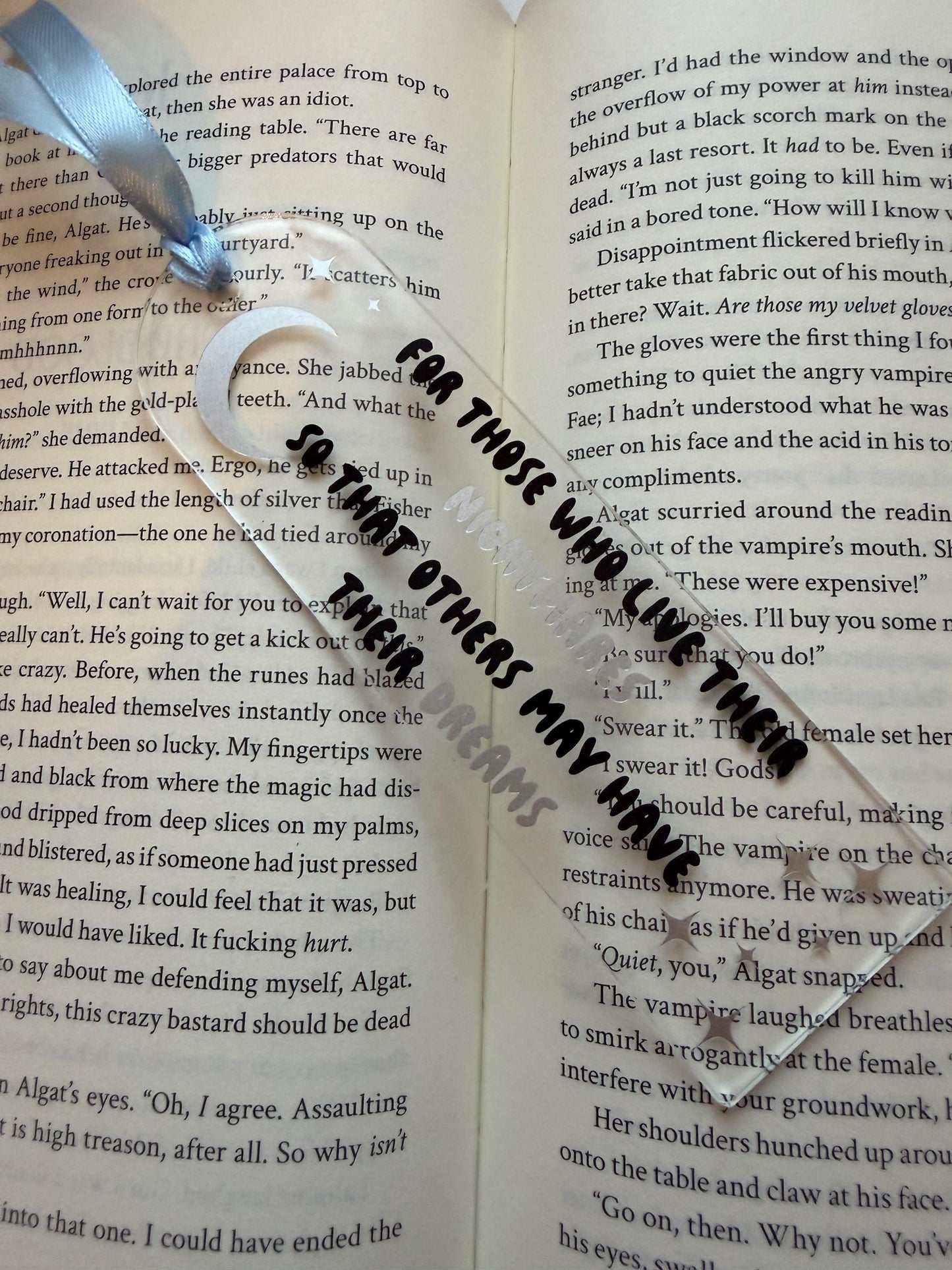 Quicksilver book dedication bookmark