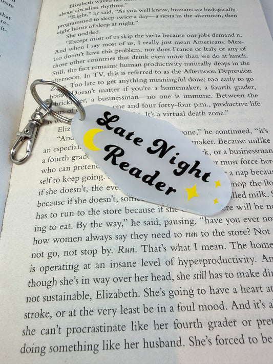 Late Night Reader Motel Keyring