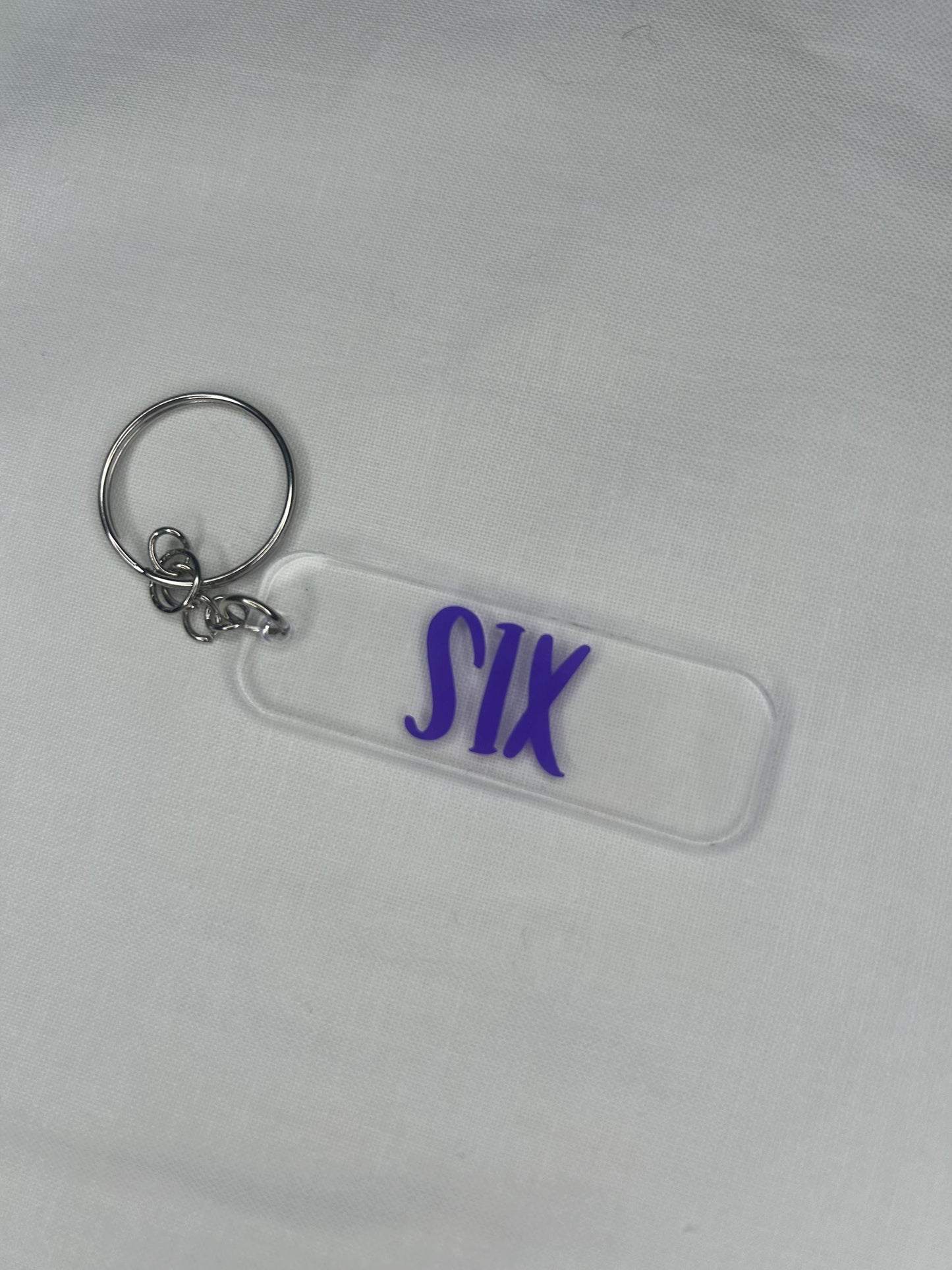 Six musical keyring fob