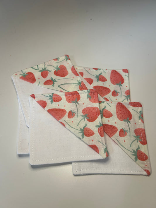 Strawberry Fabric Corner Bookmark: Handmade Book Lover Gift