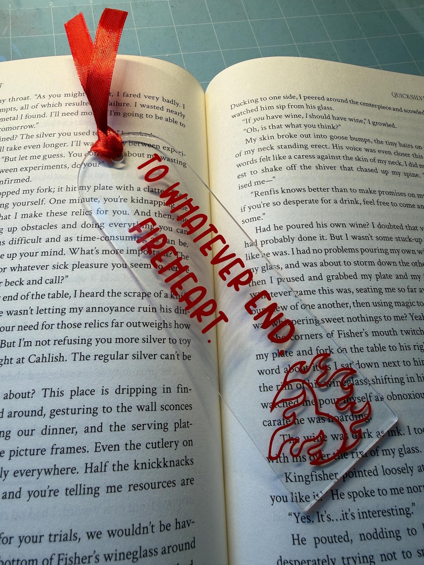 To whatever end, Fireheart (Throne of glass) Bookmark