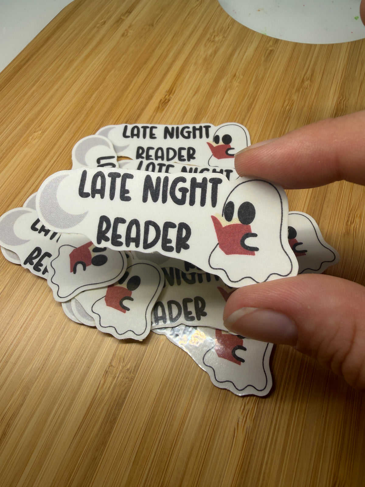 late night reader sticker
