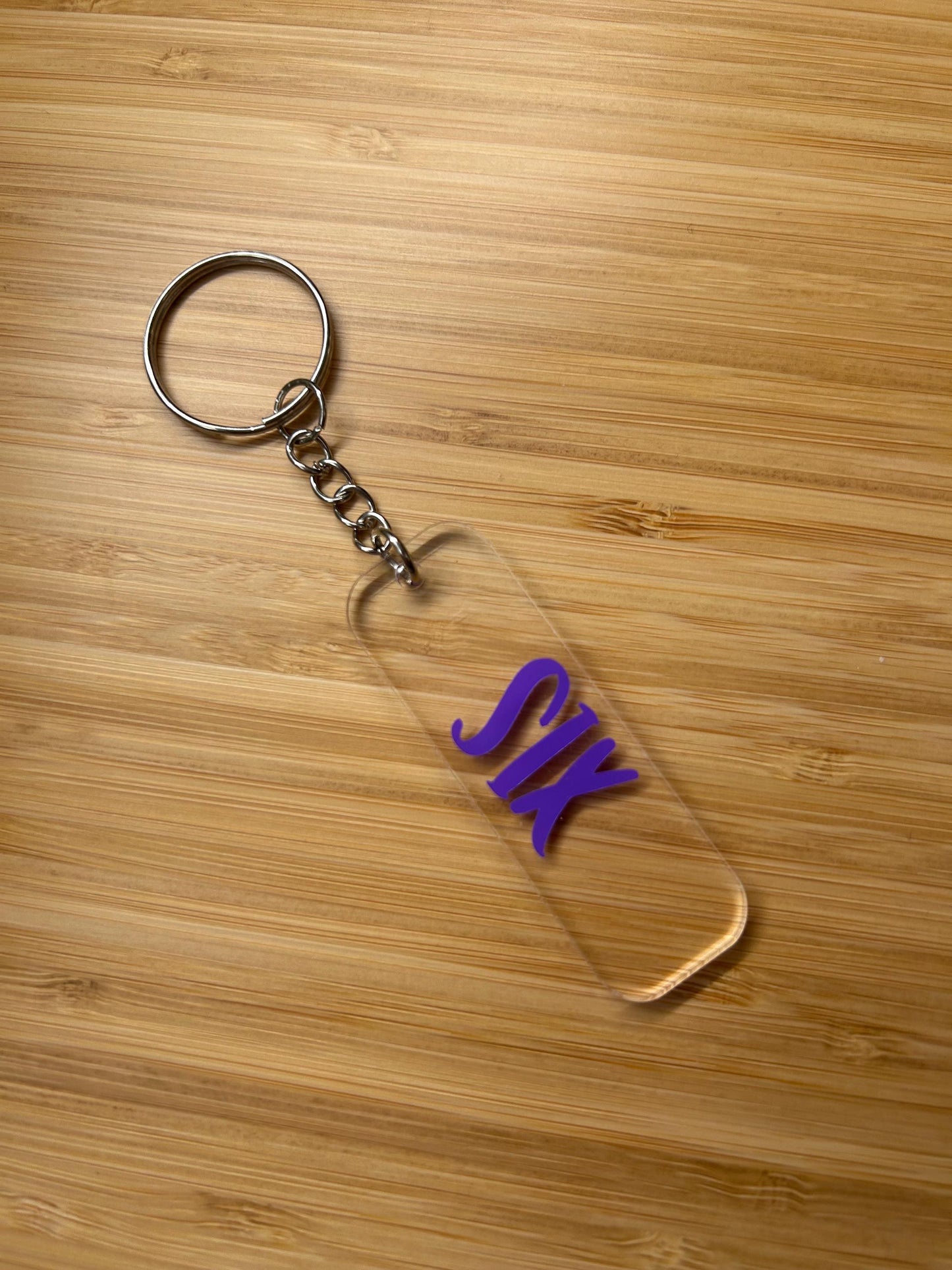 Six musical keyring fob