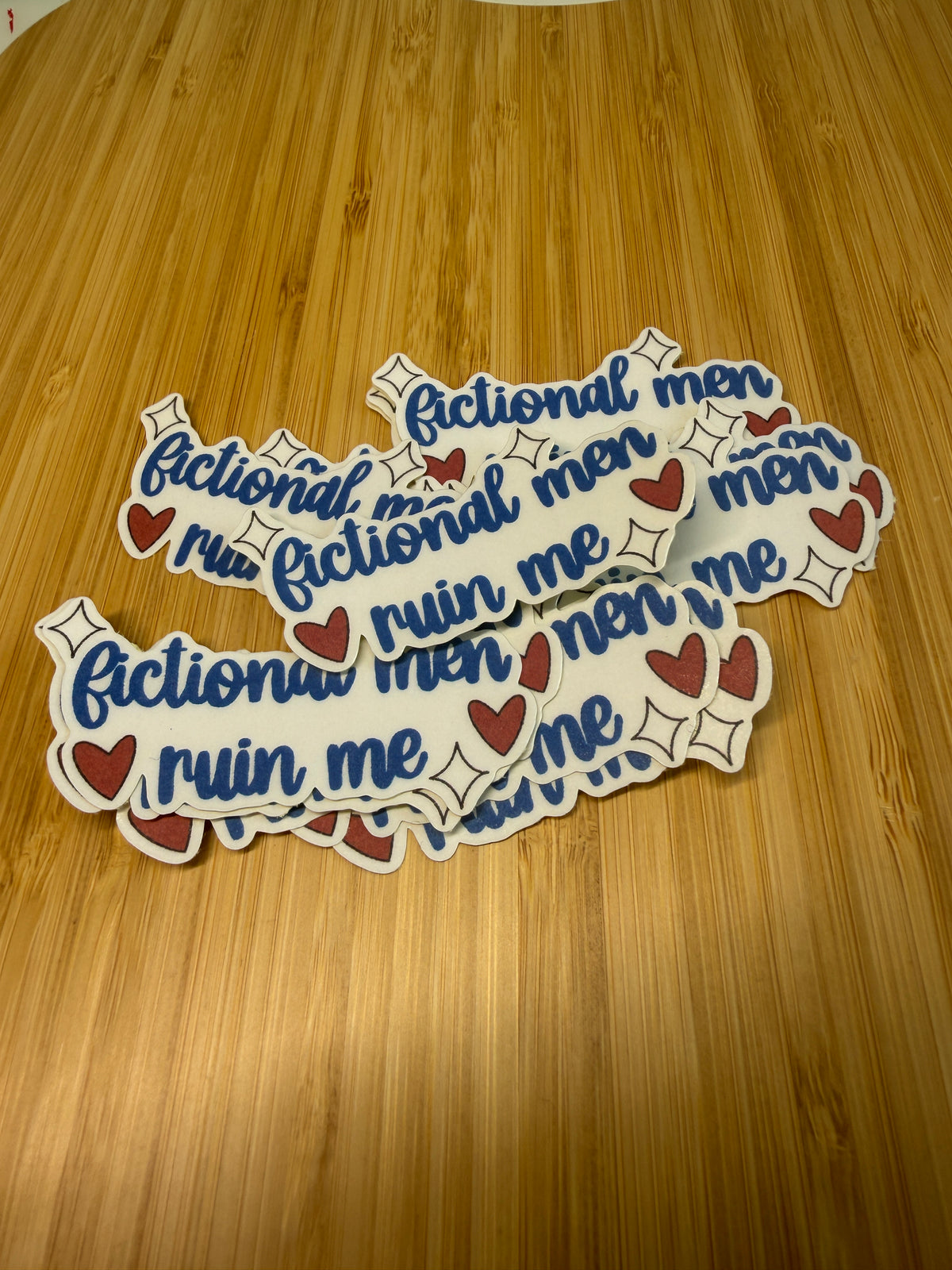Fictional Men Ruin Me Sticker