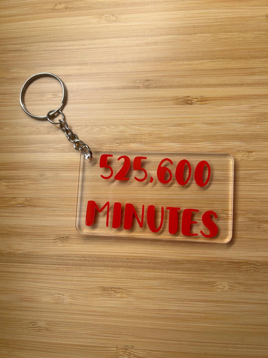 525,600 minutes (Rent Musical) keyring