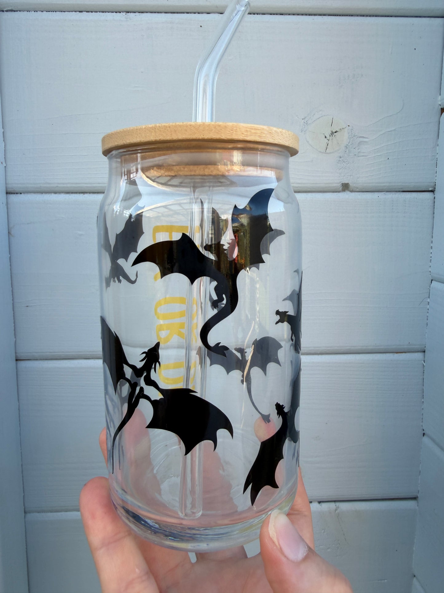 Fly or Die (Fourth Wing) Glass Cup