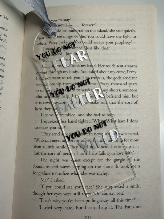 You do not fear, falter, yield (ACOTAR) Bookmark