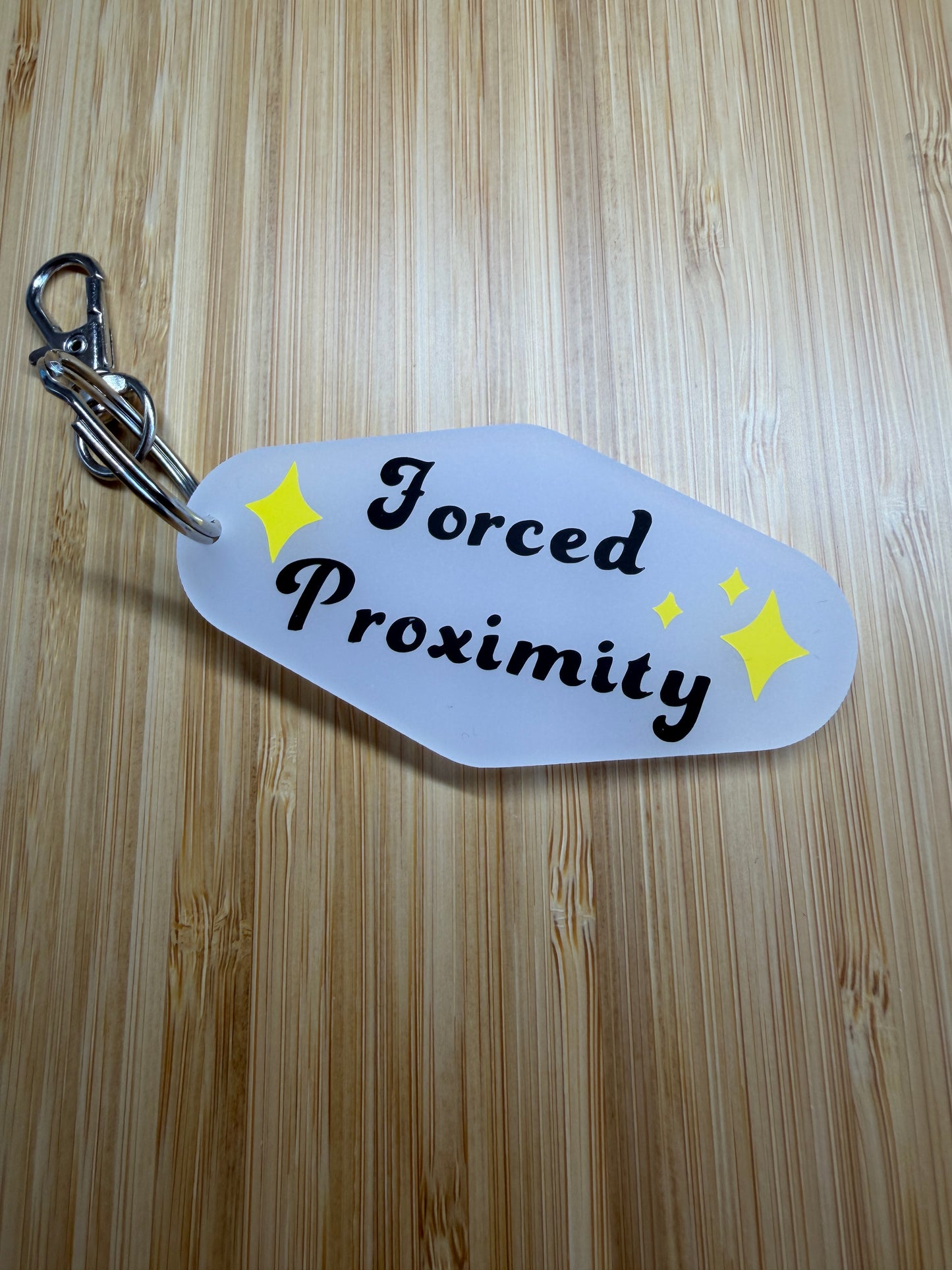 Forced Proximity Bookish Motel Keyring