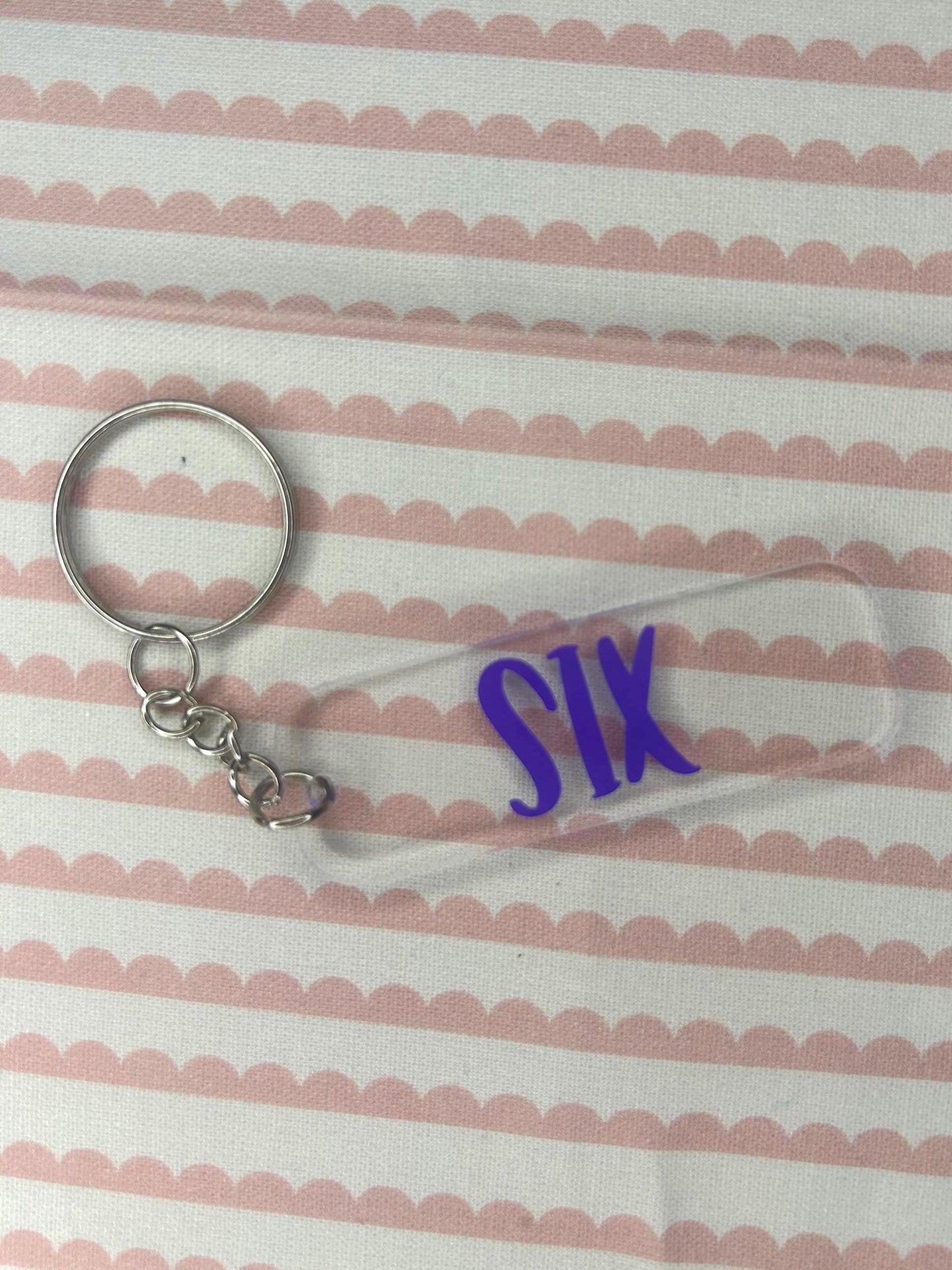 Six musical keyring fob