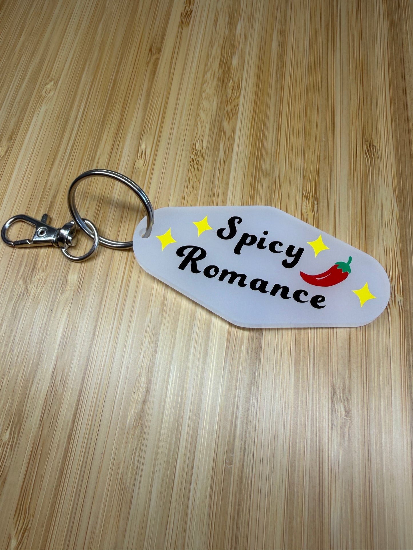 Spicy Romance Bookish Motel Keyring
