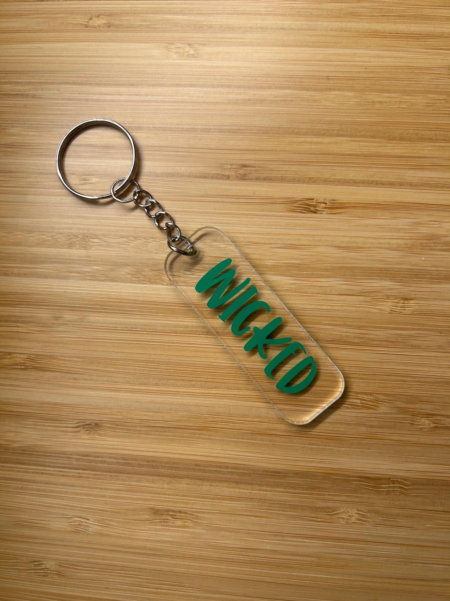 Wicked title keyring fob
