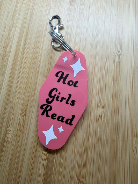 Hot Girls Read Motel Keyring