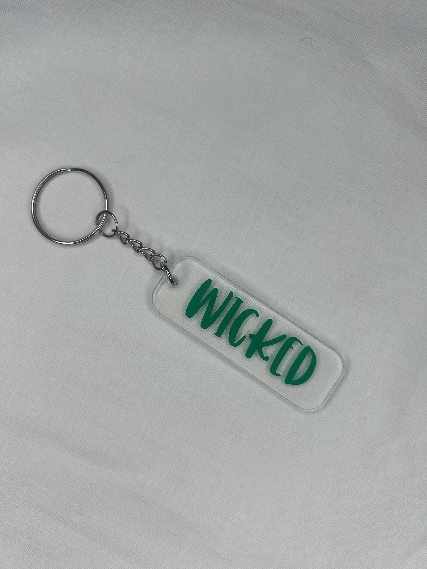 Wicked title keyring fob