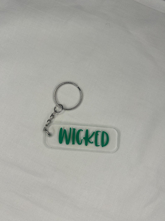 Wicked title keyring fob